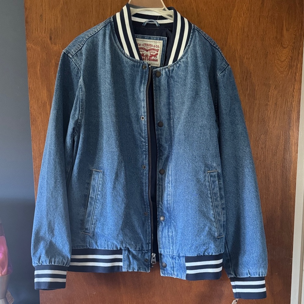 Levi's Blue Denim Bomber Jacket